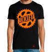Camiseta Bicicleta Plato Negra