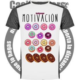 Camiseta running motivación donuts