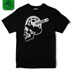 Camiseta Bicicleta Cráneo Biela Negra