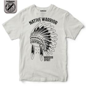 Camiseta Native Warrior Correr Blanca