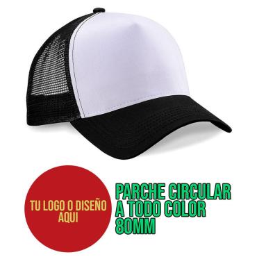 gorra personalizada parche circular sublimado