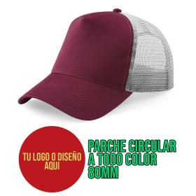 gorra personalizada con parche circular a todo color