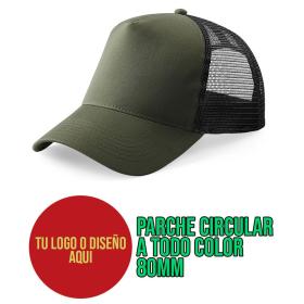 gorra personalizada con parche circular y tu logo